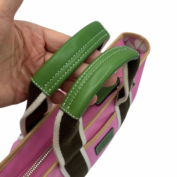 Coach Bag Canvas Mini Hampton Satchel Bag - Picture 10 of 16